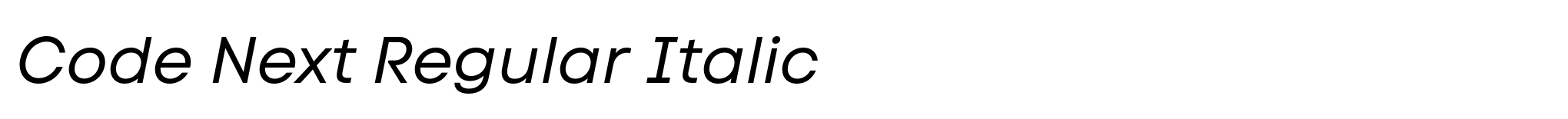 Code Next Regular Italic image